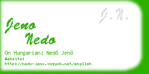 jeno nedo business card