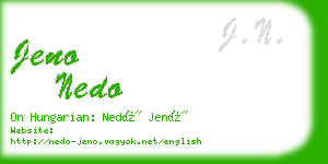 jeno nedo business card